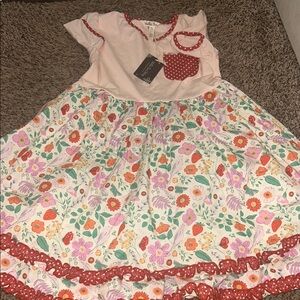 Matilda Jane Pink and Red Floral Kids Dress